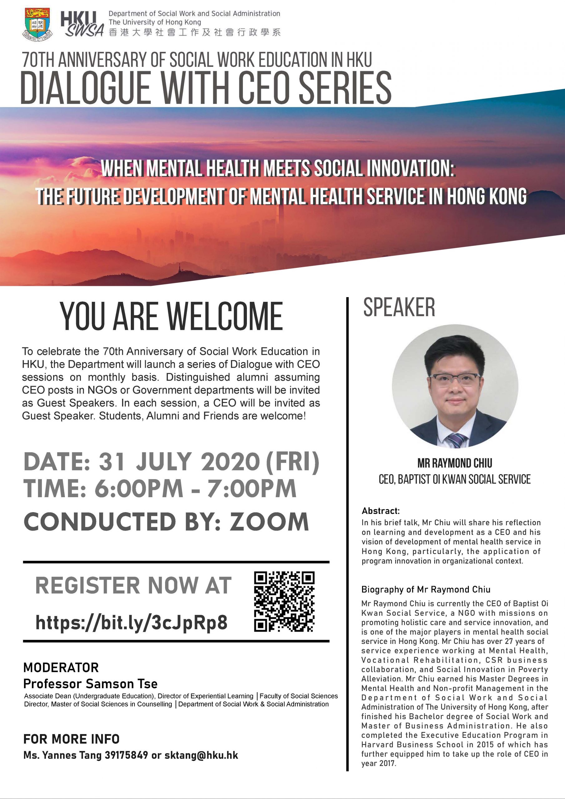 When Mental Health meets Social Innovation: the Future Development of Mental Health Service in Hong Kong